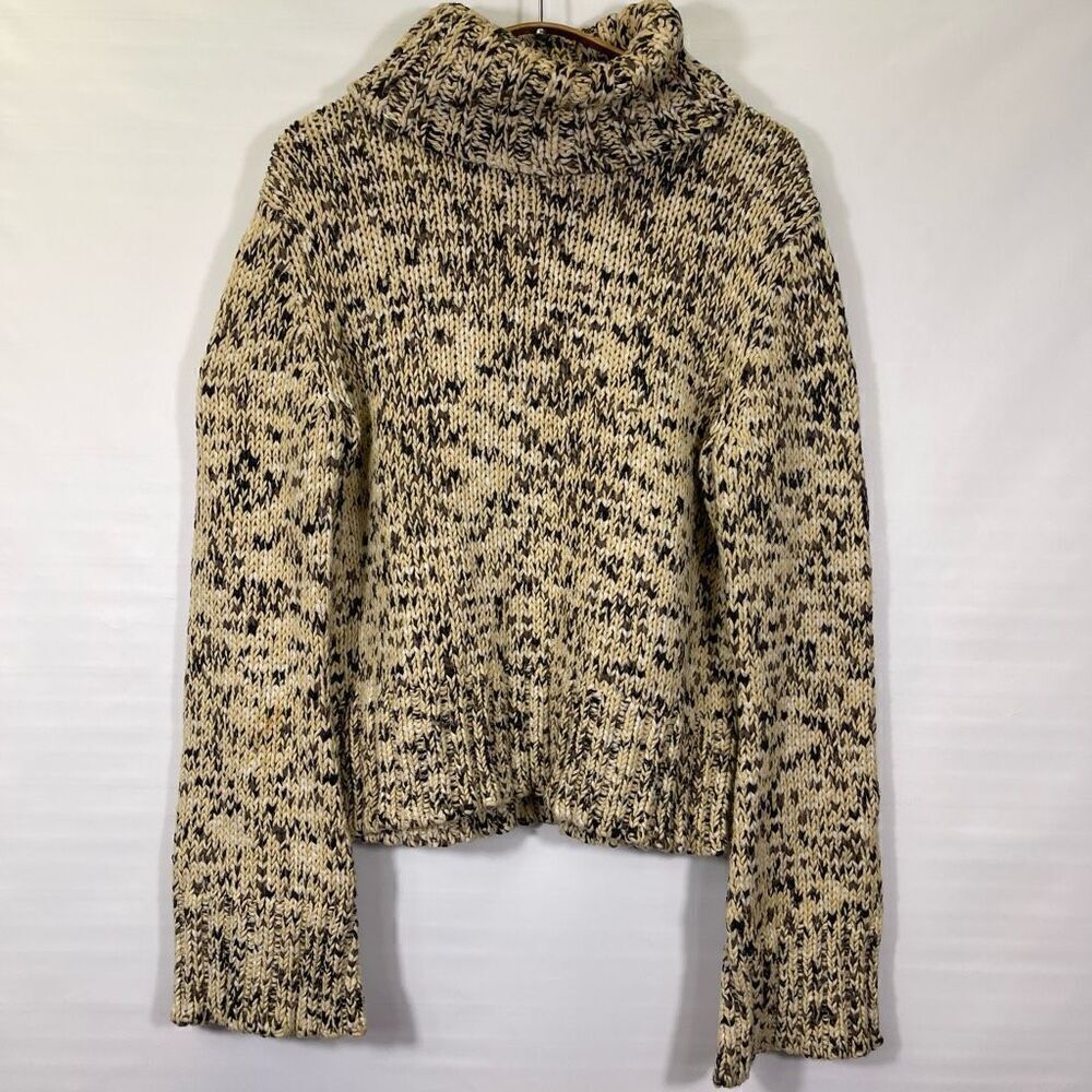MEXX Multicolor Long Sleeve Cropped Turtleneck Knit Pullover Sweater Size XL